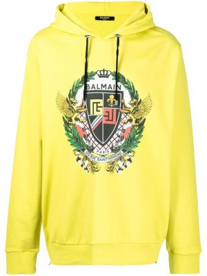 Sudadera con capucha con estampado Balmain verde