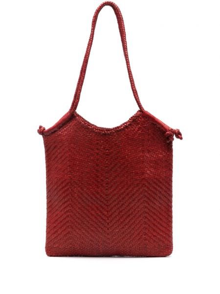 Usnjena nakupovalna torba Dragon Diffusion rdeča