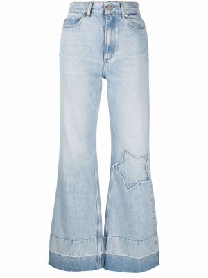 Stjernemønster flared jeans Sandro blå