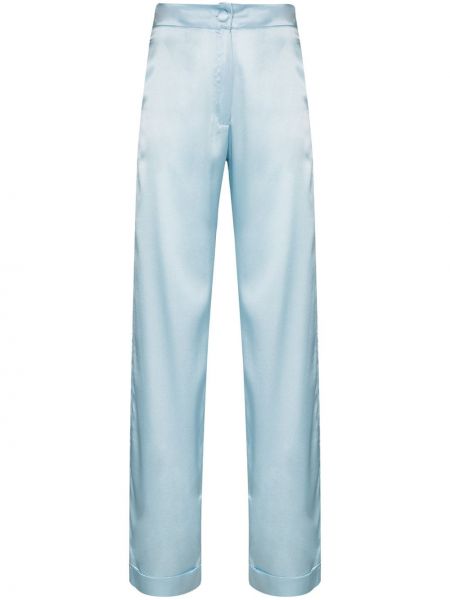 Pantalones de seda Materiel azul