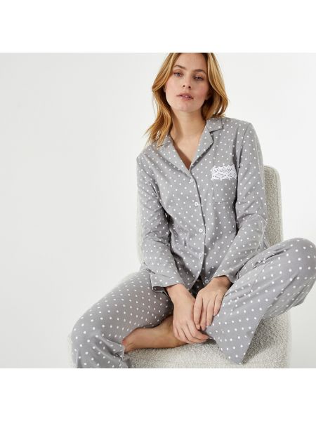 Pijama con lunares manga larga Anne Weyburn