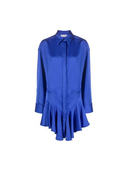 Kleid mit kragen The Attico blau