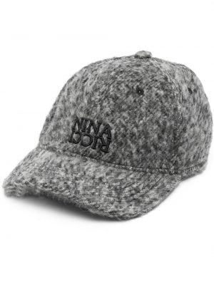 Brodert cap Nina Ricci svart