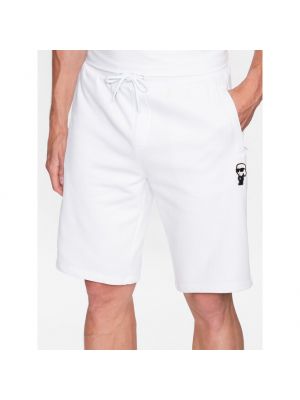 Pantaloni scurți de sport Karl Lagerfeld alb