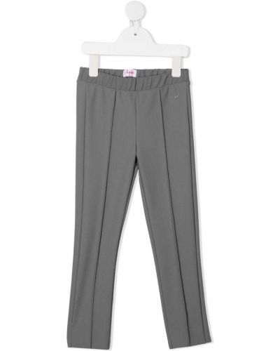 Pantalones rectos de cintura alta Il Gufo gris