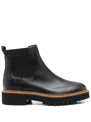 Ankle boots na obcasie na niskim obcasie Hogan czarne