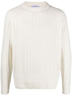 Пуловер с кръгло деколте Manuel Ritz бяло