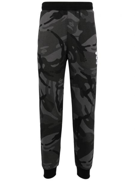Pantalon à imprimé à imprimé camouflage Aape By *a Bathing Ape® noir