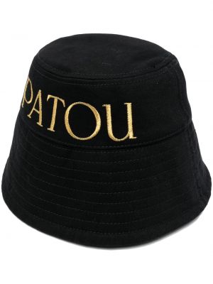 Haftowany kapelusz Patou czarny
