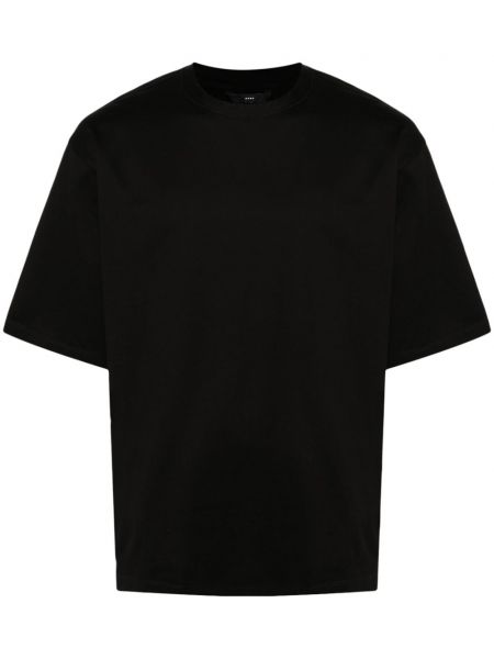 Βαμβακερή μπλούζα με στρογγυλή λαιμόκοψη Hevo μαύρο