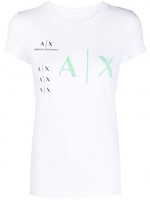 Trykt t-skjorte Armani Exchange hvit