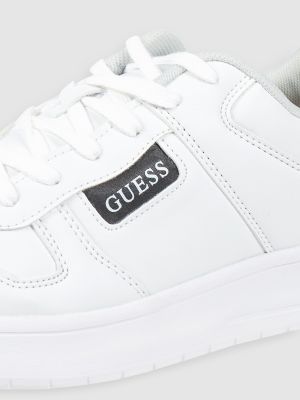Sneakersy skórzane Guess białe