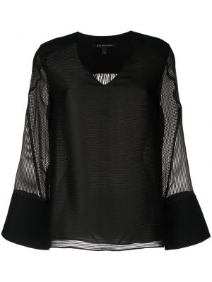 Ren bluse Armani Exchange svart