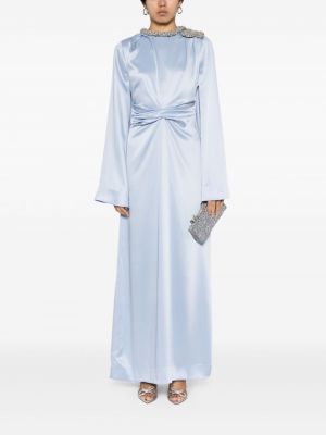 Satynowa sukienka koktajlowa Rachel Gilbert niebieska