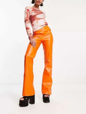 Кожаные брюки из искусственной кожи Heartbreak оранжевые