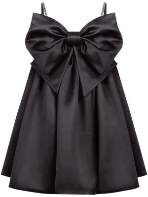 Křišťálové oversized koktejlové šaty s mašlí Nina Ricci černé