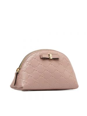 Bolso clutch de cuero Gucci Vintage rosa