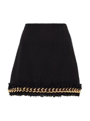 Φούστα mini tweed Versace μαύρο