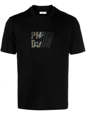 T-shirt à imprimé à imprimé camouflage Pmd noir