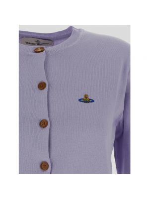 Cárdigan de algodón de tela jersey Vivienne Westwood violeta