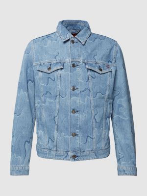 Niebieska kurtka jeansowa Hugo