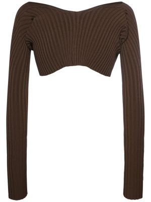 Cardigan en tricot Jacquemus marron