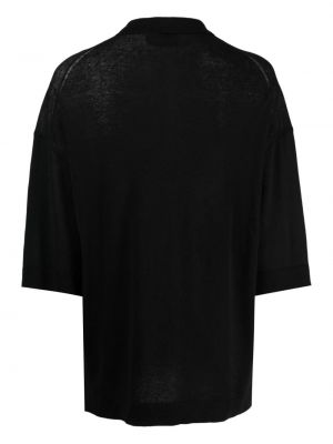 Chemise en tricot avec manches courtes Christian Wijnants noir