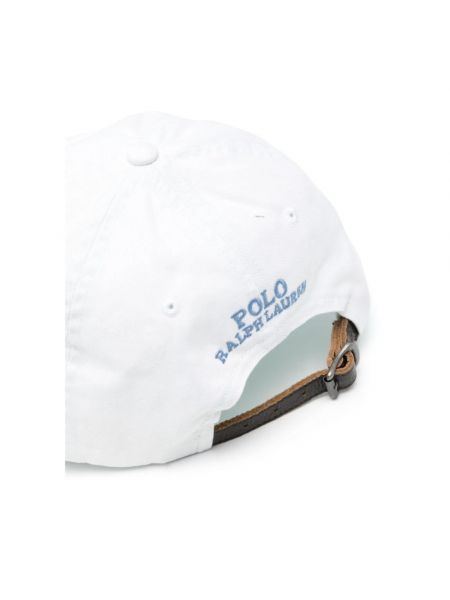 Gorra de algodón Ralph Lauren blanco