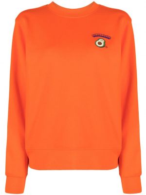 Bluza bawełniana z nadrukiem :chocoolate pomarańczowa