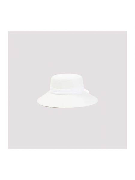 Sombrero con lazo de lana de fieltro Maison Michel blanco