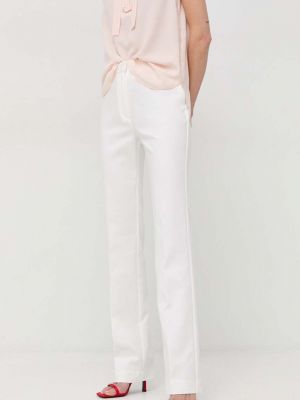 Jednobarevné kalhoty s vysokým pasem Marciano Guess bílé