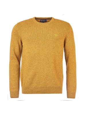 Haftowany sweter Barbour żółty