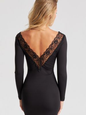 Μίντι φόρεμα με δαντέλα Cool & Sexy μαύρο