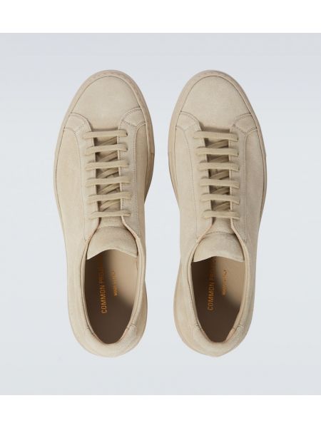 Sneakers in pelle scamosciata Common Projects bianco