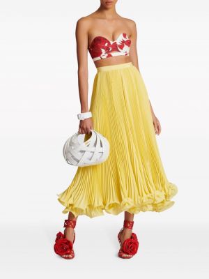 Plisované sukně Balmain žluté