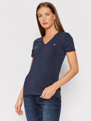 T-shirt slim skinny Tommy Jeans bleu