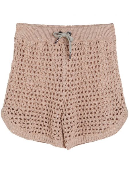 Shortsit tytöille Brunello Cucinelli Kids pinkki