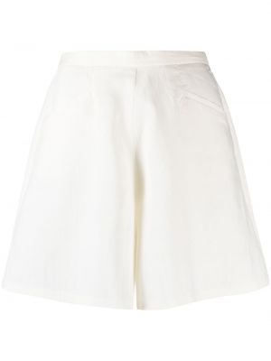Pantalones cortos de cintura alta bootcut Forte Forte blanco