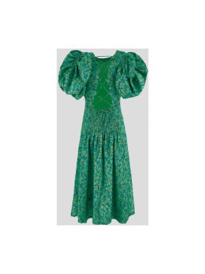 Sukienka midi koronkowa Rotate zielona