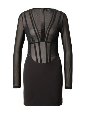 Κοκτέιλ φόρεμα Bardot μαύρο
