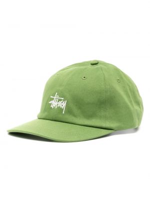 Siuvinėtas kepurė su snapeliu Stüssy žalia