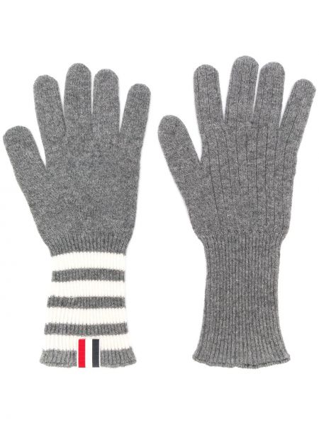 Guantes a rayas Thom Browne gris