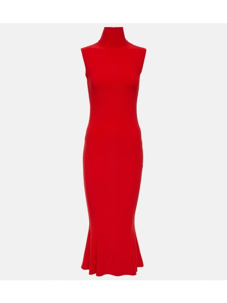 Платье миди из джерси Norma Kamali красное