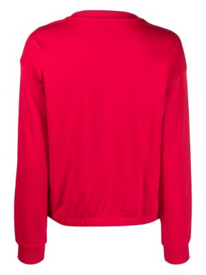 Sweat brodé en jersey Armani Exchange rouge