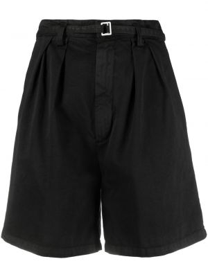 Falda de cintura alta plisada Haikure negro