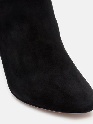 Велурени обувки до глезена Alaã¯a черно