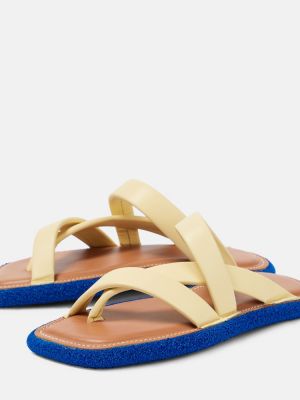 Kožené sandály Dries Van Noten žluté