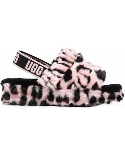 Leopard trykt sandaler med reim Ugg svart