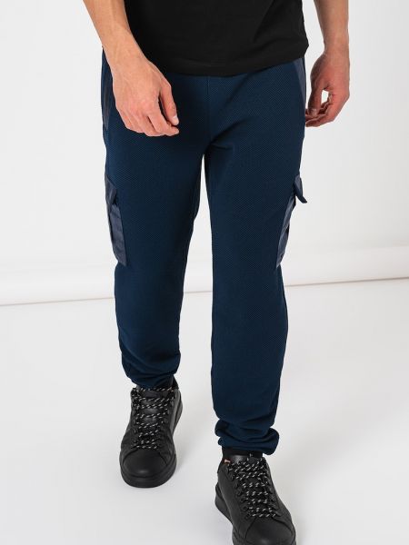 Спортивные брюки карго Ea7 синие