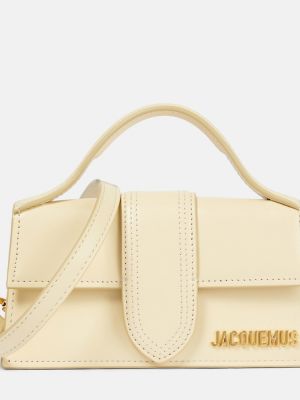 Кожени чанта през рамо Jacquemus бяло